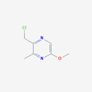 molecular formula C7H9ClN2O B14848470 2-(Chloromethyl)-5-methoxy-3-methylpyrazine 