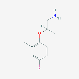 molecular formula C10H14FNO B14848476 2-(4-Fluoro-2-methyl-phenoxy)-propylamine 