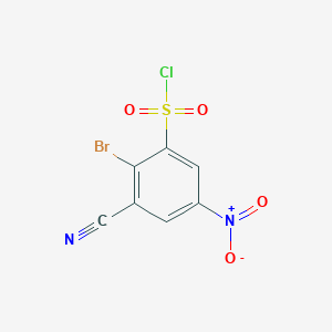 2-Bromo-3-cyano-5-nitrobenzenesulfonyl chloride