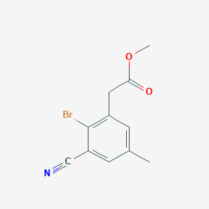 Methyl 2-bromo-3-cyano-5-methylphenylacetate