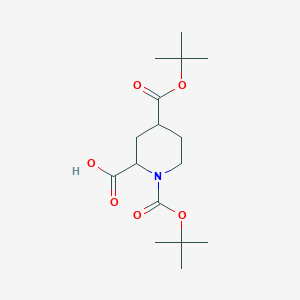 molecular formula C16H27NO6 B14848498 1,4-Di-boc-piperidine-2-carboxylic acid 