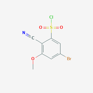 molecular formula C8H5BrClNO3S B1484851 5-Bromo-2-cyano-3-methoxybenzenesulfonyl chloride CAS No. 1805413-72-2