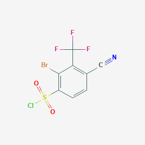 molecular formula C8H2BrClF3NO2S B1484852 2-Bromo-4-cyano-3-(trifluoromethyl)benzenesulfonyl chloride CAS No. 1807213-03-1