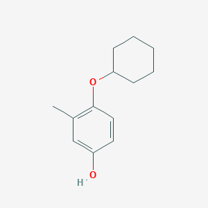 molecular formula C13H18O2 B14848527 4-(Cyclohexyloxy)-3-methylphenol 