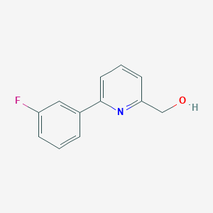 molecular formula C12H10FNO B14848528 6-(3-Fluorophenyl)pyridine-2-methanol 