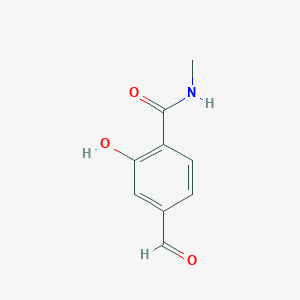 molecular formula C9H9NO3 B14848543 4-Formyl-2-hydroxy-N-methylbenzamide 