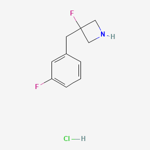 molecular formula C10H12ClF2N B1484855 3-氟-3-[(3-氟苯基)甲基]氮杂环丁烷盐酸盐 CAS No. 2098120-71-7