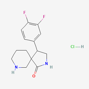 4-(3,4-Difluorophenyl)-2,7-diazaspiro[4.5]decan-1-one hydrochloride