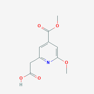 molecular formula C10H11NO5 B14848572 [6-Methoxy-4-(methoxycarbonyl)pyridin-2-YL]acetic acid 