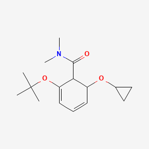 molecular formula C16H25NO3 B14848579 2-Tert-butoxy-6-cyclopropoxy-N,N-dimethylcyclohexa-2,4-dienecarboxamide 