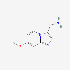 molecular formula C9H11N3O B14848607 (7-Methoxyimidazo[1,2-A]pyridin-3-YL)methanamine 