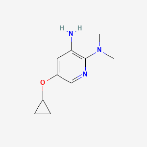 molecular formula C10H15N3O B14848623 5-Cyclopropoxy-N2,N2-dimethylpyridine-2,3-diamine 