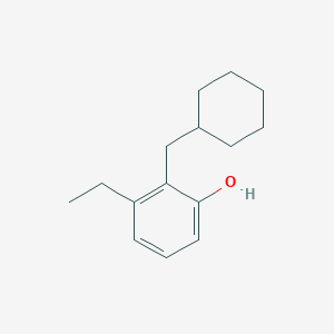 molecular formula C15H22O B14848637 2-(Cyclohexylmethyl)-3-ethylphenol 