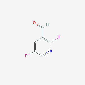 molecular formula C6H3FINO B14848644 5-Fluoro-2-iodonicotinaldehyde 