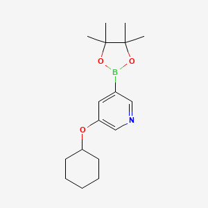 3-(Cyclohexyloxy)-5-(4,4,5,5-tetramethyl-1,3,2-dioxaborolan-2-YL)pyridine