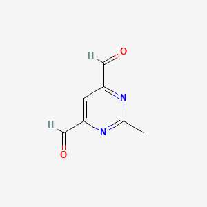 molecular formula C7H6N2O2 B14848672 2-Methylpyrimidine-4,6-dicarbaldehyde CAS No. 944901-91-1