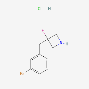 B1484869 3-[(3-Bromophenyl)methyl]-3-fluoroazetidine hydrochloride CAS No. 2098142-59-5