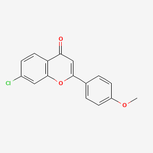 molecular formula C16H11ClO3 B14848708 7-Chloro-2-(4-methoxyphenyl)-4H-chromen-4-one 