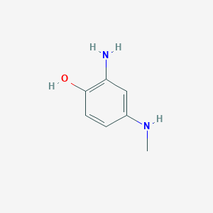 molecular formula C7H10N2O B14848713 2-Amino-4-(methylamino)phenol 