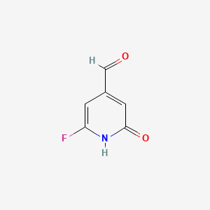 molecular formula C6H4FNO2 B14848716 2-Fluoro-6-hydroxyisonicotinaldehyde 