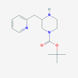 molecular formula C15H23N3O2 B14848735 Tert-butyl 3-(pyridin-2-ylmethyl)piperazine-1-carboxylate 