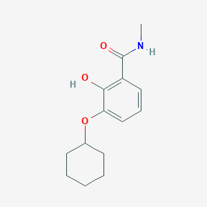 molecular formula C14H19NO3 B14848737 3-(Cyclohexyloxy)-2-hydroxy-N-methylbenzamide 