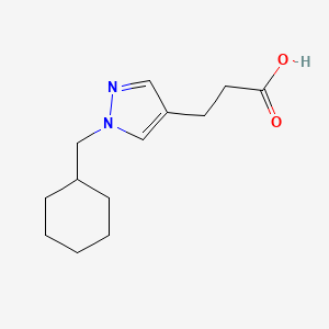 molecular formula C13H20N2O2 B1484876 3-[1-(环己基甲基)-1H-吡唑-4-基]丙酸 CAS No. 2098010-24-1