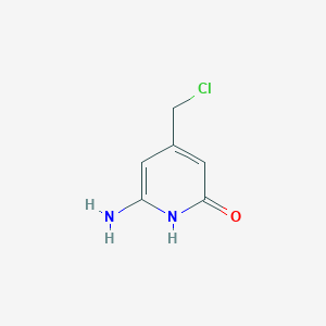 molecular formula C6H7ClN2O B14848762 6-Amino-4-(chloromethyl)pyridin-2-OL 