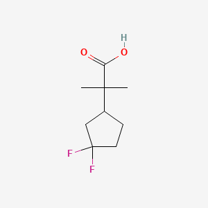 molecular formula C9H14F2O2 B14848769 2-(3,3-Difluorocyclopentyl)-2-methylpropanoic acid 