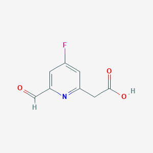 (4-Fluoro-6-formylpyridin-2-YL)acetic acid