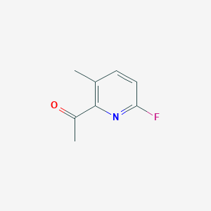 molecular formula C8H8FNO B14848780 1-(6-Fluoro-3-methylpyridin-2-YL)ethanone 