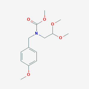 molecular formula C14H21NO5 B14848789 Methyl 2,2-dimethoxyethyl(4-methoxybenzyl)carbamate 