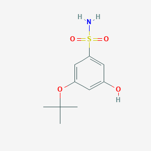 molecular formula C10H15NO4S B14848791 3-Tert-butoxy-5-hydroxybenzenesulfonamide 