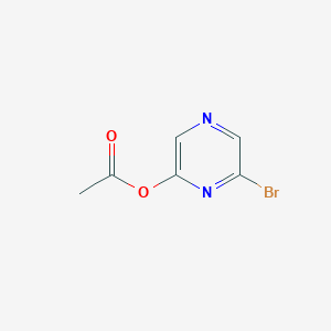 molecular formula C6H5BrN2O2 B14848804 6-Bromopyrazin-2-YL acetate 