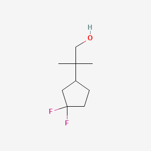 molecular formula C9H16F2O B14848832 2-(3,3-Difluorocyclopentyl)-2-methylpropan-1-ol 