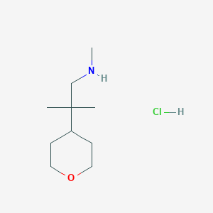 B1484884 Methyl[2-methyl-2-(oxan-4-yl)propyl]amine hydrochloride CAS No. 2098062-24-7