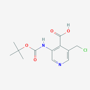 3-((tert-Butoxycarbonyl)amino)-5-(chloromethyl)isonicotinic acid