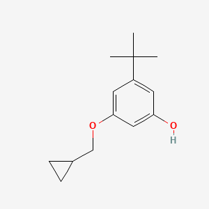 molecular formula C14H20O2 B14848852 3-Tert-butyl-5-(cyclopropylmethoxy)phenol 