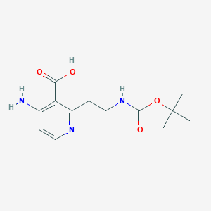 4-Amino-2-(2-((tert-butoxycarbonyl)amino)ethyl)nicotinic acid