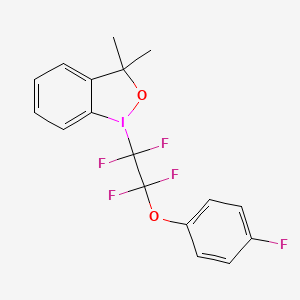 molecular formula C17H14F5IO2 B14848944 Alcohol Togni-(4-F-PhOCF2CF2)-reagent 