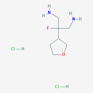 molecular formula C7H17Cl2FN2O B1484895 2-氟-2-(氧杂环丁烷-3-基)丙烷-1,3-二胺二盐酸盐 CAS No. 2098112-00-4