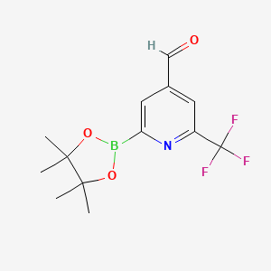 [4-Formyl-6-(trifluoromethyl)pyridin-2-YL]boronic acid pinacol ester