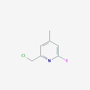 molecular formula C7H7ClIN B14849021 2-(Chloromethyl)-6-iodo-4-methylpyridine 