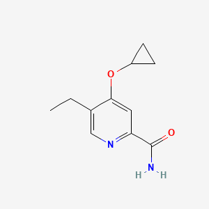 molecular formula C11H14N2O2 B14849026 4-Cyclopropoxy-5-ethylpicolinamide 