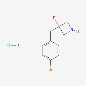 3-[(4-Bromophenyl)methyl]-3-fluoroazetidine hydrochloride
