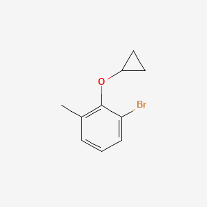 molecular formula C10H11BrO B14849043 1-Bromo-2-cyclopropoxy-3-methylbenzene 