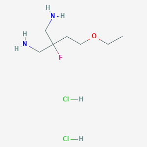 molecular formula C7H19Cl2FN2O B1484906 2-(氨甲基)-4-乙氧基-2-氟丁-1-胺二盐酸盐 CAS No. 2098023-09-5