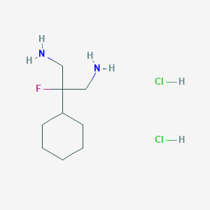 molecular formula C9H21Cl2FN2 B1484907 2-Cyclohexyl-2-fluoropropane-1,3-diamine dihydrochloride CAS No. 2098154-07-3