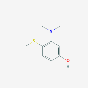 molecular formula C9H13NOS B14849074 3-(Dimethylamino)-4-(methylthio)phenol 