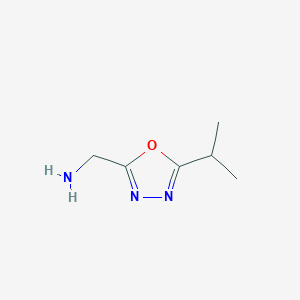 molecular formula C6H11N3O B14849080 (5-Isopropyl-1,3,4-oxadiazol-2-YL)methanamine 